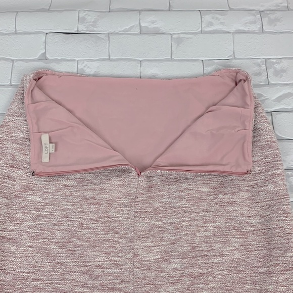 LOFT by Ann Taylor Layered Skirt. Size 8. Pink. Zip up. Pockets - Picture 7 of 10